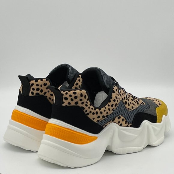 Outwoods Zola-3 Cheetah Animal Print Chunky Fashion Shoes - Picture 5 of 5